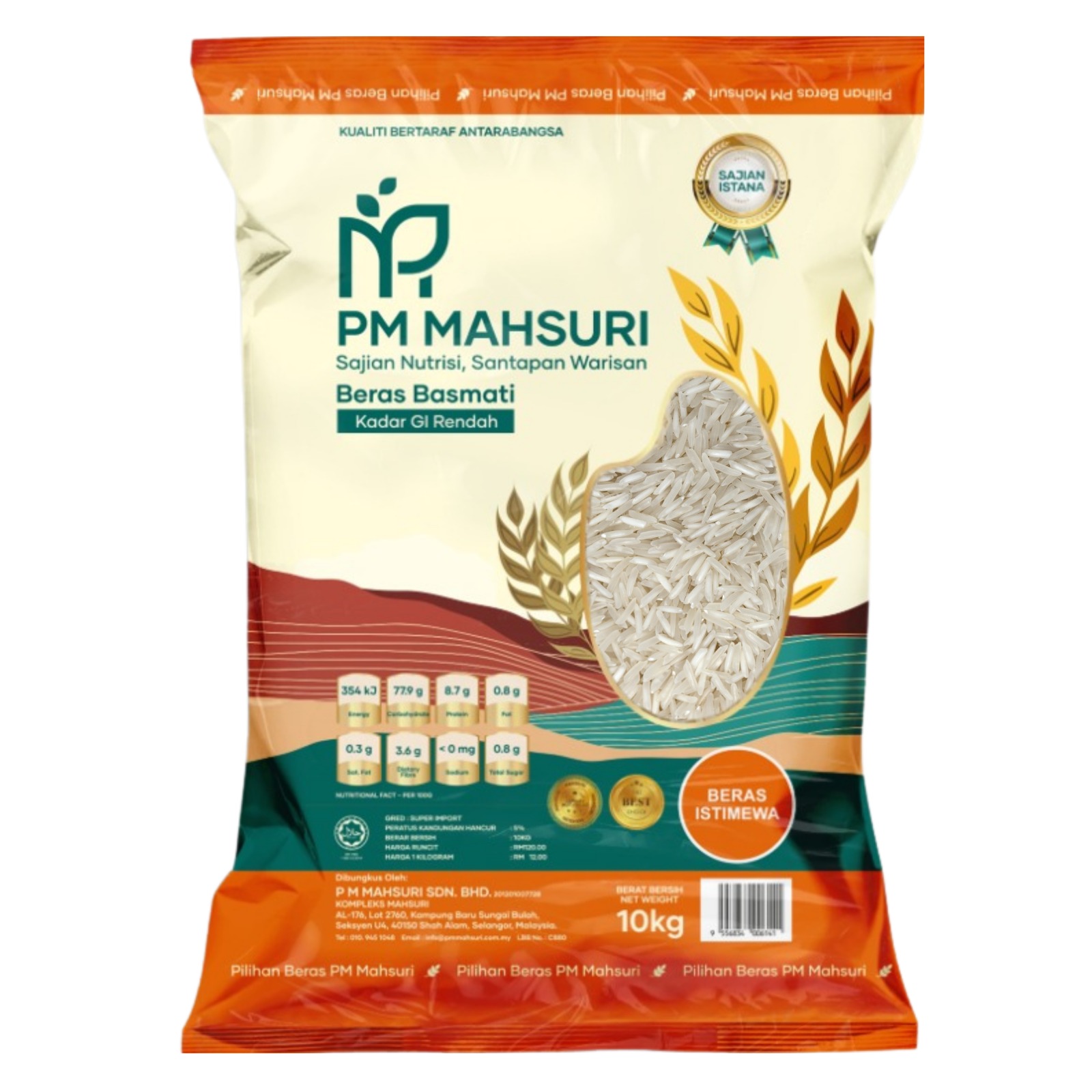 PM-B-10 BERAS BASMATI P M MAHSURI 10KG - Image 1